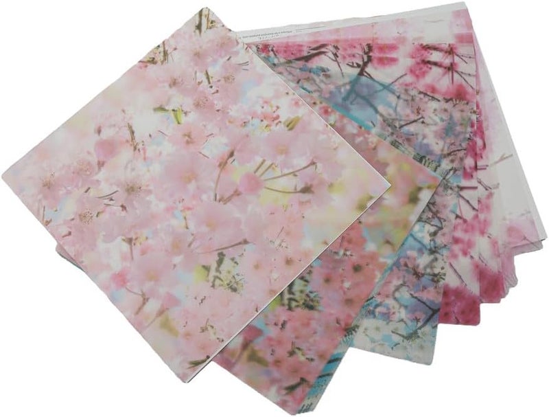 Daiso Semi-Transparent Chiyogami Paper - Japanese Pattern Craft Paper for DIY & Origami - Image 1